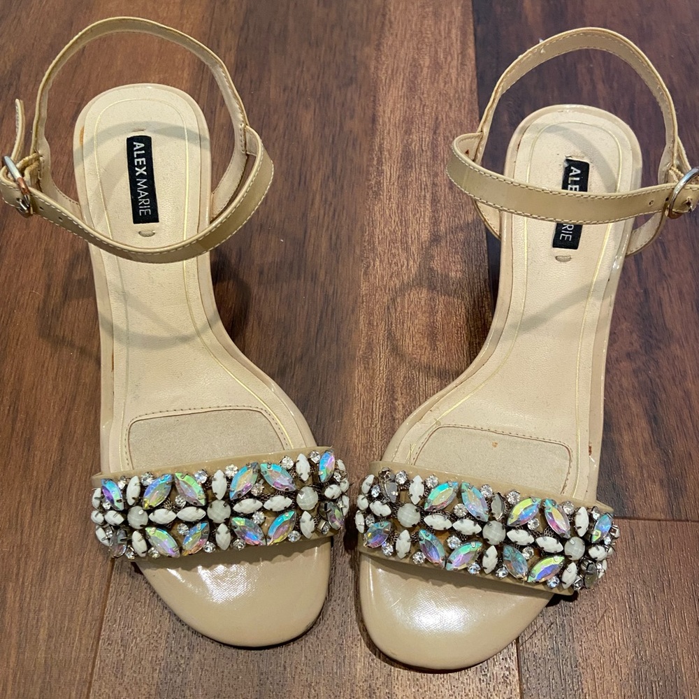 Alex Marie Bejeweled Kitten Heels